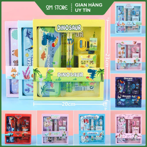 (Chọn Mẫu) Bộ 7 Dụng Cụ Học Tập Cho Bé Nhiều Mẫu Gồm Hộp Bút Hộp Màu Bút Chì Thước Kẻ Gọt Chì Tẩy Quà Tặng Cho Bé