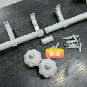 Combo thanh treo rèm 1m-3m với phụ kiện trụ đỡ và đầu bịt TTR28.