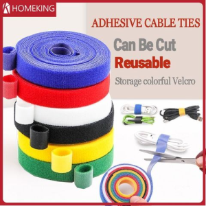 5Meters 10mm Wire Organizer Velcro Cable Ties ，Nylon Velcro Adhesive Fastener Tape StrapMagic Hook and Loop Cable Ties