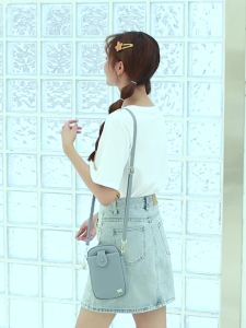 LZD  Taobao Printing Leather Ladies Phone Bag 2023 New Korean Style Solid Color Single-Shoulder Bag Fashion Simple Crossbody Bag Small Bag