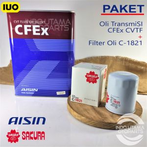 Oli Aisin Matic CFEx CVTF Multi dan Filter Oli HRV Civic Turbo C-1821