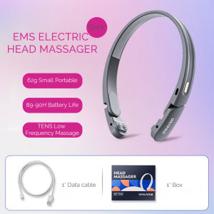 foreverlily EMS Electric Head Massager Intelligent Voice Prompt Headaches Migraine Insomnia Pain Relief Brain Therapy Machine Scalp Massager Relieve Fatigue USB