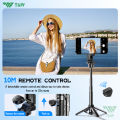 TNW T26 Selfie Stick Mini Extendable Phone Grip Tripod With Bluetooth Remote Control Mini Phone Grip Shooting For Vlogging Video. 