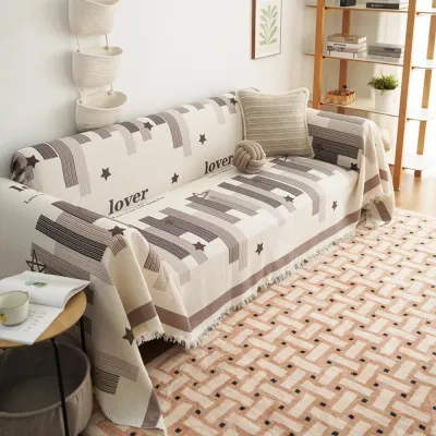 LUXELU Bảo hiểm toàn diện Chăn bọc ghế sofa Tất cả các mùa Có thể giặt Bọc chống trượt Đơn giản Phổ quát Chăn Sofa Trang chủ