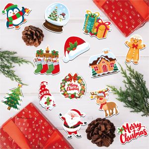 Festive Christmas Fridge Magnet Cartoon Cute Santa Claus Holiday Party Decoration for Home & Office Magnetic Halloween Fridge Sticker Christmas Gift for Friends & Relatives