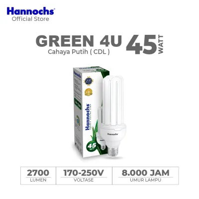 Hannochs Lampu Hemat Energi 4U 45 watt CDL - Putih