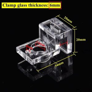 WUXU 1PC Wall Thickness Aquarium Glass Cover Holder 4.5/5/5.5/6/8/10/12/15mm Acrylic Acrylic Fish Tank Cover Durable Transparent Aquarium Lid Cover Support Holder Fish Tank