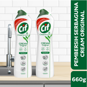 [Paket isi 2] Cif Cream Pembersih Serbaguna Original Botol 660gr