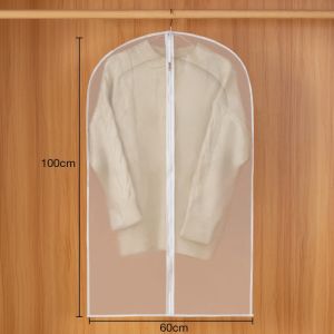 Three-Dimensional Suit Dust Cover Transparent Clothes Dust Cover With Zipper Household Penutup habuk pakaian衣服防尘罩