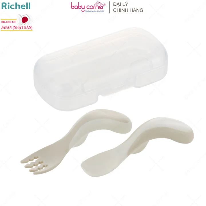 [Chính Hãng] Bộ Muỗng Nĩa Tập Ăn Công Thái Học Richell T.L.I Nhật Bản ...