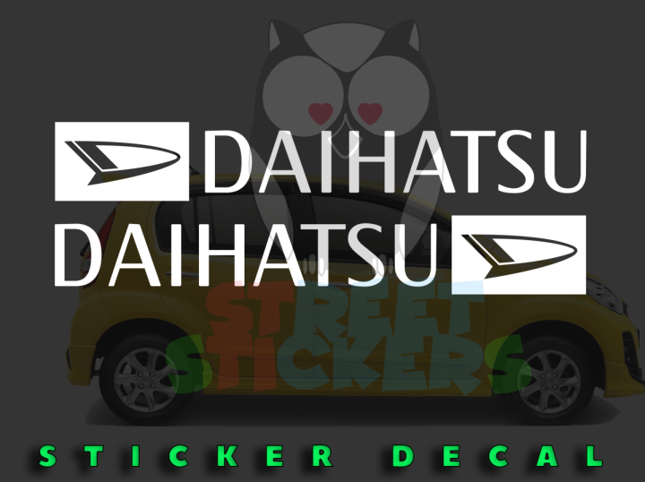 2Pcs Daihatsu Logo Car Stickers Body Windscreen Myvi Perodua Axia Passo ...
