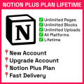 Notion Plus Plan Account Lifetime Not Shared Account  New Account Upgrade Account  All Notion Platform Suppor. 