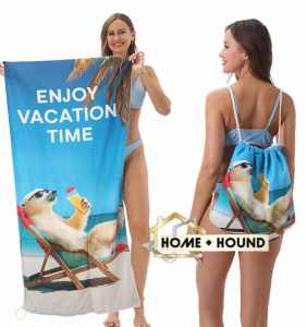 HOME+HOUND 1pcs 70*140CM 2-in-1 Foldable Beach Towel