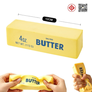 【Ship in 12H】Butter Butter Stick Squishy Toy Soft Slow Rising Squeeze Stress Ball Realistic Fidget Butter for Office School Anxiety for Kids Adults Anxiety ADHD Autism Gift