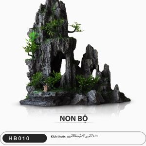 Tiểu Cảnh Đá Non Bộ Mini KAZOO GARDEN Trang Trí Bể Cá Nhiều Mẫu Lựa Chọn Chất Liệu Nhựa Resin Giả Đá Siêu Bền