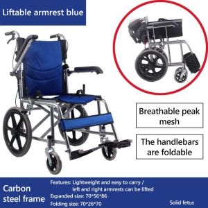 Wheelchair Pushchair Easy Pushchair Lightweight Ultra Lite Pushchair Foldable & Compact For Elderly