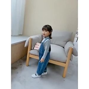  Denim Overalls Girls All-match Casual Pants Korean Style Jeans Baby Clothing Girl S Clothing Girls Pants