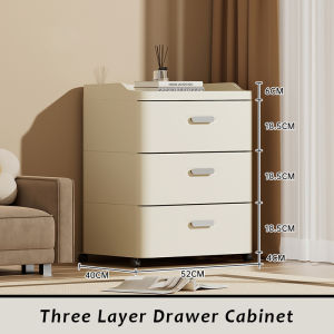 JustLiving 1PC 36/42/52cm White Cabinet Storage Cabinet/Drawer Cabinet Organizer/Furniture/Plastic Storage Box/Bedroom Bedside Storage Drawer Cabinet Storage Cabinet Household Snack Thickened Drawer Wardrobe