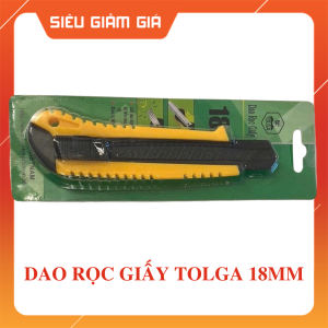 Dao rọc giấy Tolga & 10 lưỡi dao rọc giấy Tolga cỡ 18mm - Lưỡi đen