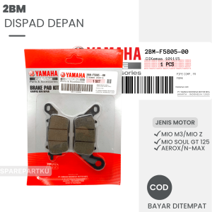 2BM DISPAD DEPAN YAMAHA MIO M3 MIO Z MIO SOULGT 125 AEROX N-MAX/ KAMPAS REM CAKRAM/ 2BM-F5805-00