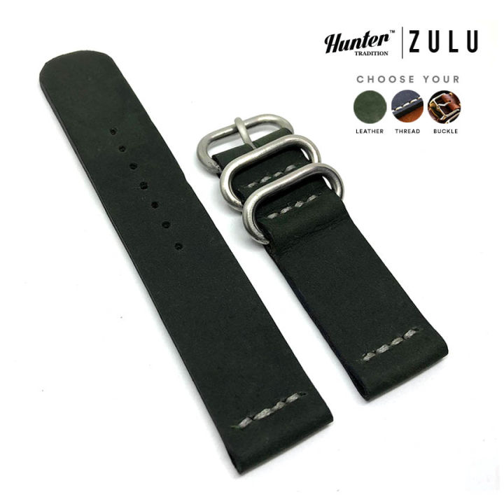 Hunter Tradition Zulu Style Leather Strap 22mm Lazada PH