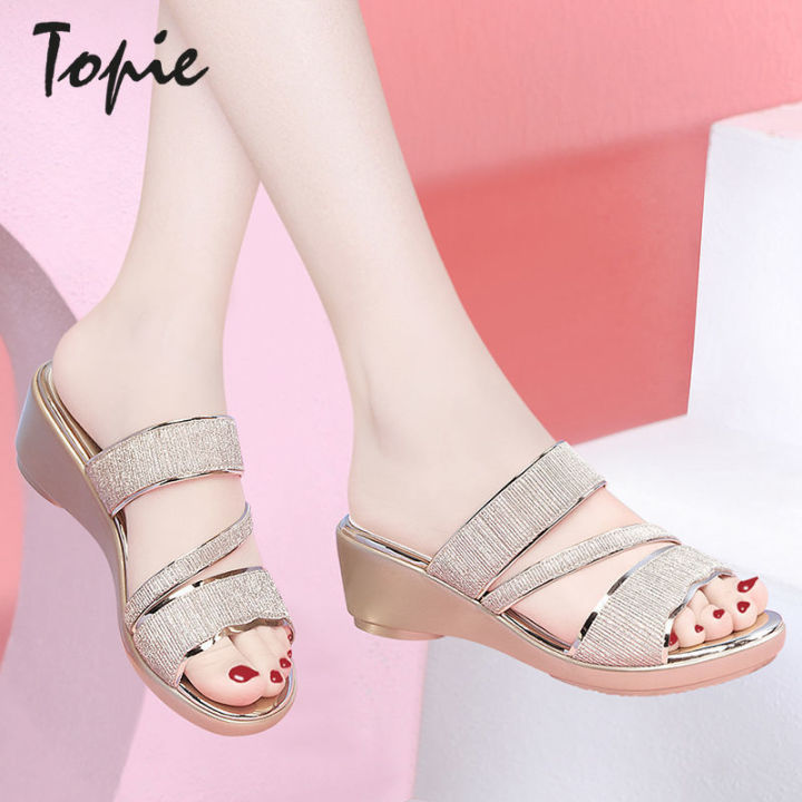 Topie kasut sandal perempuan tapak tebal Wedges Shoes for Women Sale