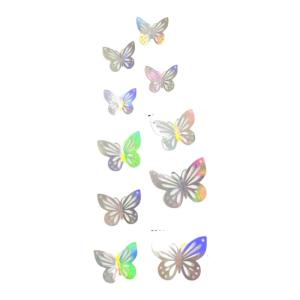 สติกเกอร์ติดผนังลายผีเสื้อ3มิติอุปกรณ์ตกแต่งลายผีเสื้อสติ๊กเกอร์ติดผนังผีเสื้อสำหรับห้องนอนและห้องเด็กเล่นติดง่าย