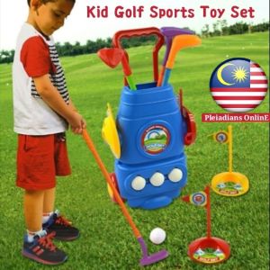 👉 READY STOCK 👉🇲🇾 Hot Kid Golf Club Set Wheel Bag Environmental ABS Child Practice Golf Toy Baby Jualan Murah Mainan Club Early Educational For Outdoor Sport Fitness Exercise Toy Kid Sales
