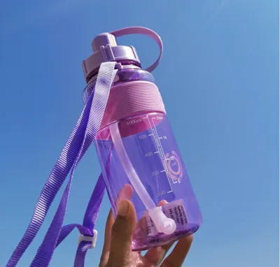 Ready Stock- 1L Large Capacity Sport Water Bottle Large Water Bottle c/w Strap & Straw Portable Plastic School BPA Free ✅✅✅✅✅✅**** PRINTING CUSTOM LOGO AVAILABLE *****✅✅✅✅✅✅
