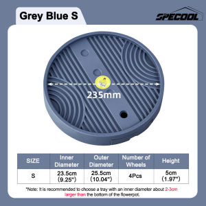 Specool® Flower Pot Tray Holder With 360° Universal Wheels Breathable Thickened Potted Plants Drainage Tray Plant Stand