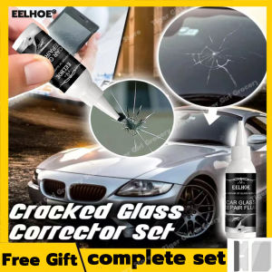 【30ML+Blade+Tempered Film】🔝EELHOE Car cracked windshield repair kit glass crack repair liquid glass glue remover broken glass crack glass repair fluid Glass Corrector Repairing for Car Vehicle Window Windscreen Scratch Restore adhesive Sealants