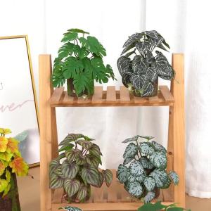 Artificial plant with pot fake plant 3D printed monstera leaf decoration fake leaves indoor home decoration wedding decoration