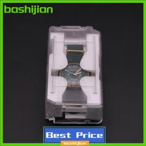 bashijian กล่องเก็บเครื่องประดับอเนกประสงค์กล่องใส่นาฬิกาผู้ชายกล่องใสแบบกริดเดียวสไตล์วินเทจกล่องของขวัญคริสต์มาส