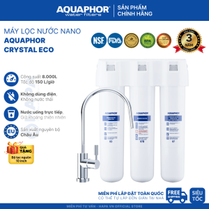 Máy Lọc Nước AQUAPHOR CRYSTAL ECO Uống Trực Tiếp Từ Vòi Công Nghệ NANO Không Điện - Hàng Chính Hãng