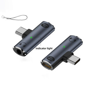 Pd100w Bộ chuyển đổi tai nghe Hifi USB C sang 3.5mm giắc sạc tai nghe 2 trong 1 Type C Bộ chuyển đổi âm thanh AUX cho iPad Pro Samsung Huawei