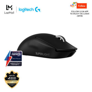 Logitech G PRO X SUPERLIGHT 2 LIGHTSPEED Wireless Gaming Mouse Lightweight LIGHTFORCE Hybrid Switches HERO 2 Sensor 32000 DPI 5 Programmable Buttons USB-C Charging PC & Mac