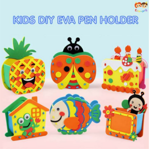 TOY.YOT Kids Children DIY EVA Pen Holder Art Craft Kindergarten Material Activity Aktiviti Prasekolah Kraftangan Tadika Taska