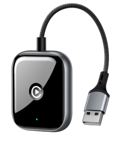 อะแดปเตอร์วิดีโอ CarPlay/Android Auto แบบไร้สาย แบบมีสายถึง แบบไร้สาย รองรับการรับชม โนมัติพลักและเล่น การเชื่อมต่อที่รวดเร็ว อะแดปเตอร์ไร้สายอัตโนมัติ