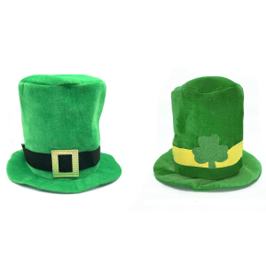 Niche Green Irish Shamrock Top Hat Saint Patricks Day Stovepipe Hat Leprechaun Top Hat All-match for Boys Girls Youth