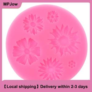 【Local shipping】 3D Sunflower Flower Petals Embossed Silicone Mold Fondant Cake Decor Tool