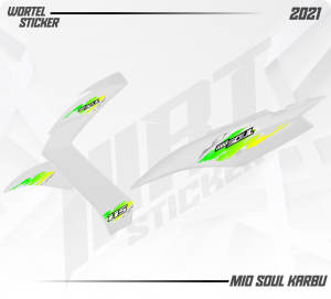 Striping Mio Soul - Stiker Transparan Mio Soul Karbu Retro Vol 2 (Sudah Terpotong)
