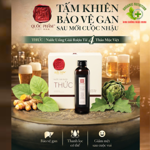 Nước Giải Rượu THỨC - Quốc Phẩm Việt Nam Nghệ Nếp Cà Gai Leo Atiso Khúng Khéng Chai 100ml