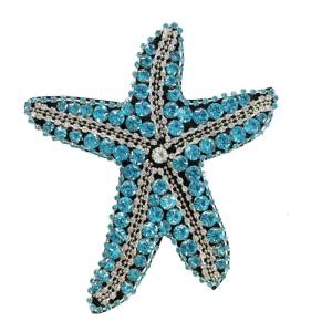 เข็มกลัดรูปปลาดาวที่ติดเสื้อผ้าแฟชั่นสำหรับตกแต่งเสื้อแบบถอดได้มีเอกลักษณ์