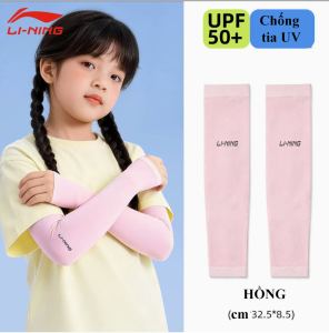 Găng Tay Chống Nắng Trẻ Em Li-ning Lụa Lạnh Mỏng Co Giãn Thoáng Khí Hở NgónThời Trang Mùa Hè Cho Trẻ Em
