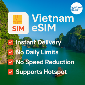 Vietnam eSIM Daily Data High Speed Data Supports Hotspot 5-15 Days