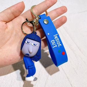 YT 2024 Inside Out 2 Sadness Envy Embarrassment keychain key holder bag pendant Ennui Joy Fear Disgust ornaments TY