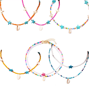 Adjustable Layer Shell Necklace for Casual Wear and Special Occasions Featuring Natural Designs Sturfy Bead Materials
