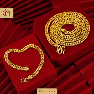 Men Chunky Miami Cuban Chain Necklace or Bracelet 6mm Width Gold Plated Hip Hop Chains for Men Boys