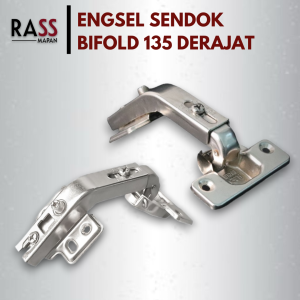 2 PASANG Engsel Sendok Bivold Bifold Engsel Lemari Minimalis 90° 135°