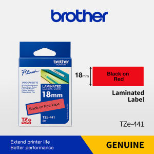 Brother Original P-Touch TZe Laminated Waterproof Label Tapes | 18mm Height | Length 8 Meter